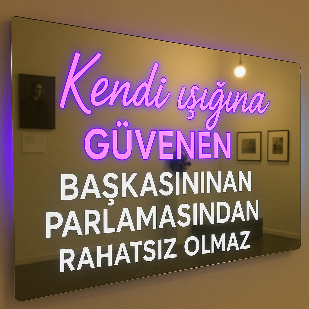 Kişiye Özel İsimli Ayna - Işıklı Ayna