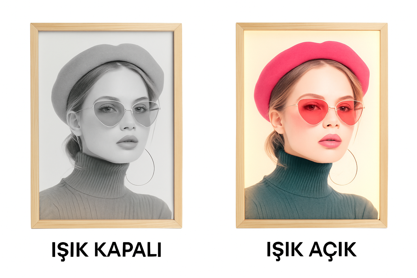Kişiye Özel DualLayer™ Işıklı Tablo(Özel çift katmanlı UV baskı teknolojisi)