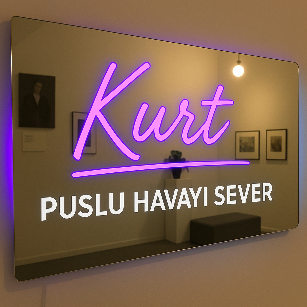 Kişiye Özel İsimli Ayna - Işıklı Ayna