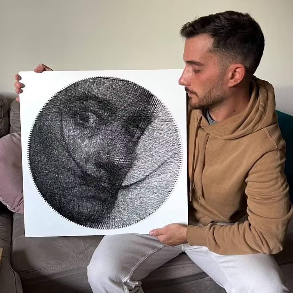 Erkek portre string art