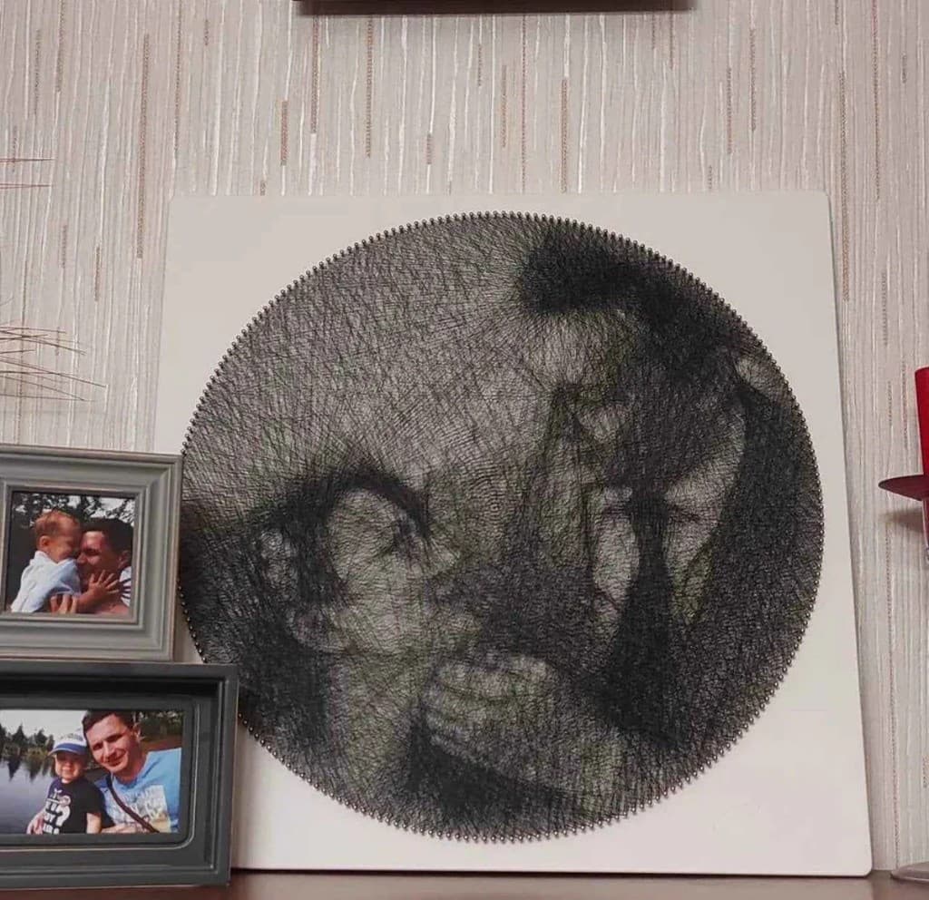 Hediye olarak string art