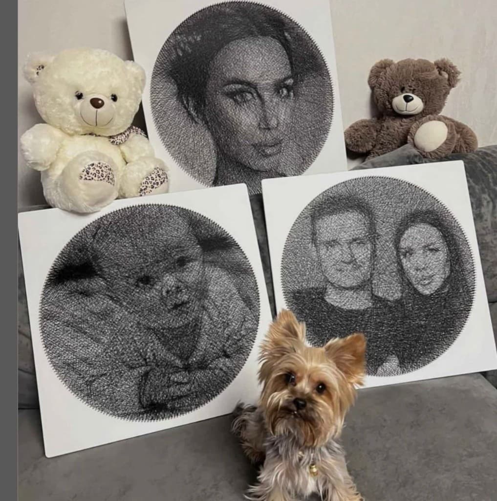 Farklı string art örnekleri