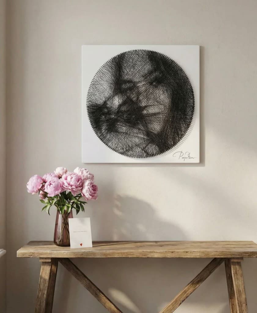 Duvar dekor string art