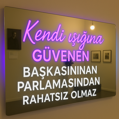Kişiye Özel İsimli Ayna - Işıklı Ayna